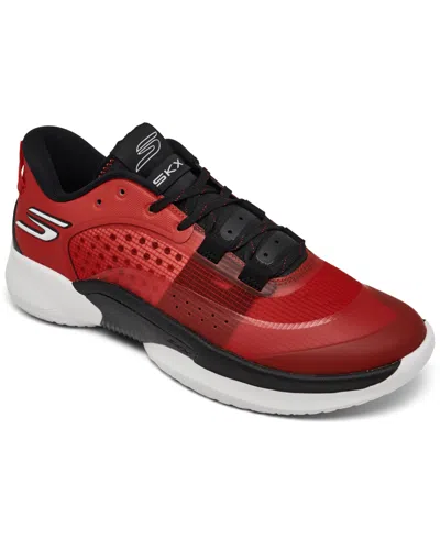 Skechers Men's Skx Resagrip Basketball Sneakers From Finish Line In Red,black