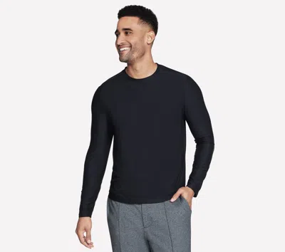 Skechers Men's Go Dri All Day Long Sleeve T-shirt In Black