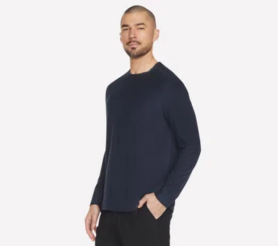 Skechers Men's Go Dri All Day Long Sleeve T-shirt In Blue