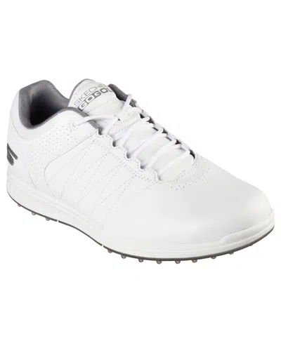 Skechers Men's Go Golf Pivot Golf Sneakers From Finish Line In White,silver Grey