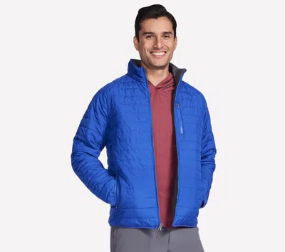 Skechers Men's Go Shield Cozy Fit Altitude Reversible Jacket In Blue