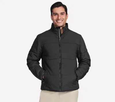 Skechers Men's Go Shield Cozy Fit Traverse Down Jacket In Black