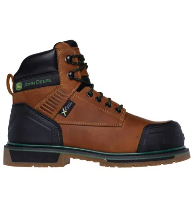 Skechers Men's John Deere Roughcutter Pinegrip Boot In Dark Brown