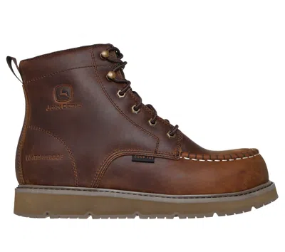 Skechers Men's John Deere Waterproof: Flex-wedge Ranger - Wild Yew Boots In Brown