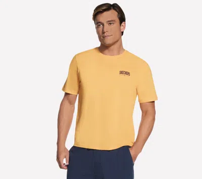 Skechers Men's Letterman T-shirt In Yellow