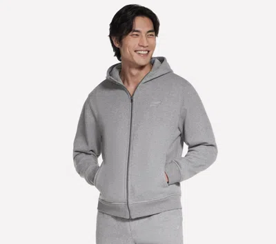 Skechers Men's Max Soft Hooded Jacket In Gray