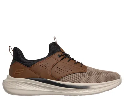 Skechers Wide Width Slade Breyer Sneaker In Brown