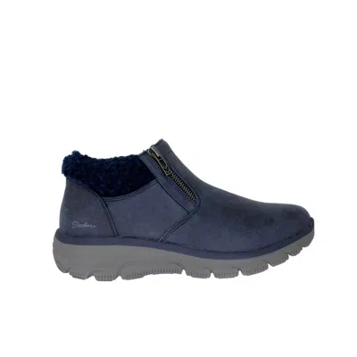 Skechers Men's  Easy Going 167868-nvy Navy Memory Foam Ankle Snow Boot Zap2178 In Blue