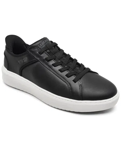 Skechers Men's Slip-ins Court Break Casual Sneakers From Finish Line In Black