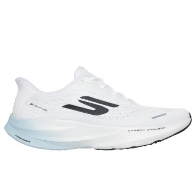 Skechers Men's Slip-ins: Aero Spark Sneaker|size 10.0 Wide|white/light Blue|textile/synthetic|vegan|