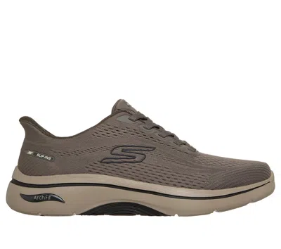 Skechers Hands Free Slip-ins Go Walk Arch Fit 2.0 Mens Walking Shoes Extra Wide Width In Brown