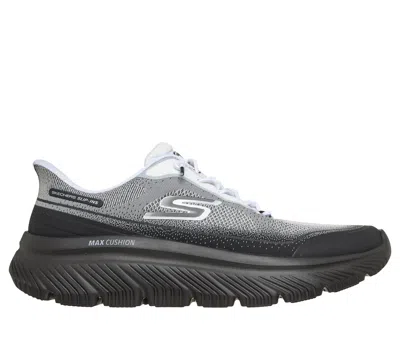 Skechers Men's Slip-ins: Go Walk Max Cushioning - Zoltar Sneaker|size 11.0|black/white|textile/synth In Multi