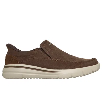 Skechers Men's Slip-ins Relaxed Fit: Coffield - Calgary Slip-on Shoes In Brown