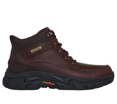 Skechers Men's Slip-ins Waterproof Relaxed Fit: Respected 2.0 - Orson Boots In Burgundy