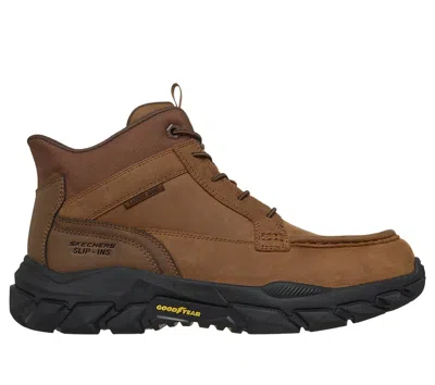 Skechers Men's Slip-ins Work: Santoro - Santoro Safety Toe Boots In Brown