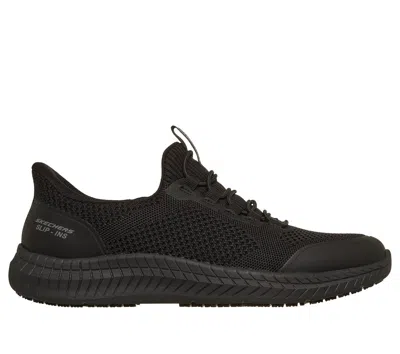 Skechers Men's Slip-ins Work Slip-resistant: Russom - Grilax Slip-on Shoes In Black