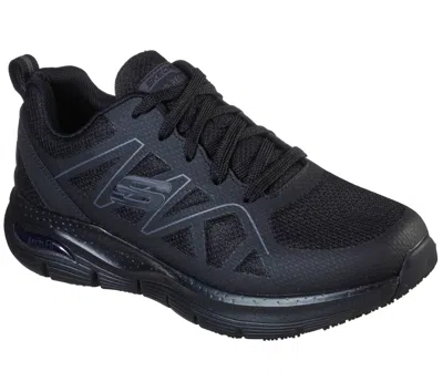 Skechers Men's Sneaker Work Shoes In Black