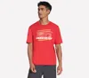 Skechers Men's Split T-shirt In Red