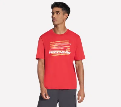 Skechers Men's Split T-shirt In Red