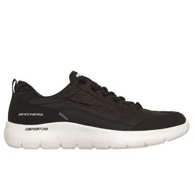 Skechers Extra Wide Width Summits Contour Foam Cozy Fit Sneaker In Black