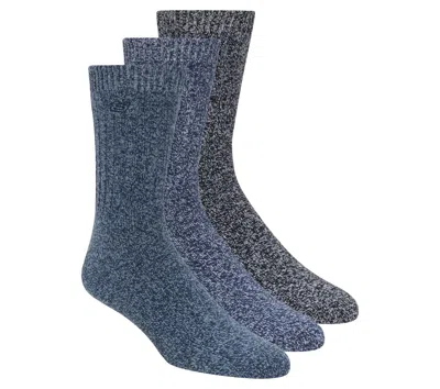 Skechers Men's Super Soft Boot Crew Socks - 3 Pack In Multi