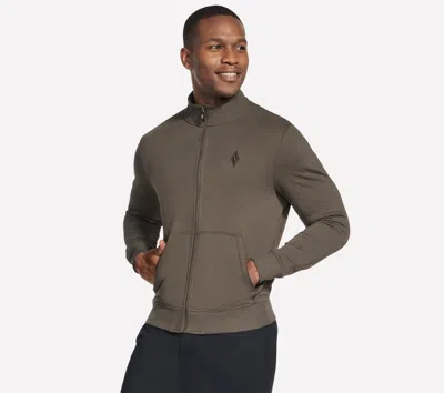 Skechers Men's The Hoodless Hoodie Go Walk Everywhere Jacket In Animal Print