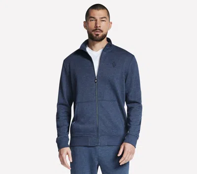 Skechers Men's The Hoodless Hoodie Go Walk Everywhere Jacket In Blue
