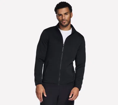 Skechers Men's The Hoodless Hoodie Ottoman Jacket In Black