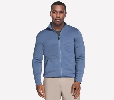 Skechers Men's The Hoodless Hoodie Ottoman Jacket In Blue