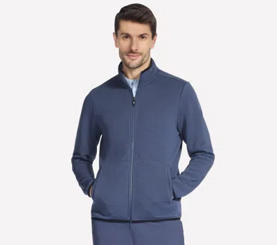 Skechers Men's The Hoodless Hoodie Ottoman Jacket In Blue