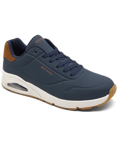 Skechers Mens Uno In Navy,brown