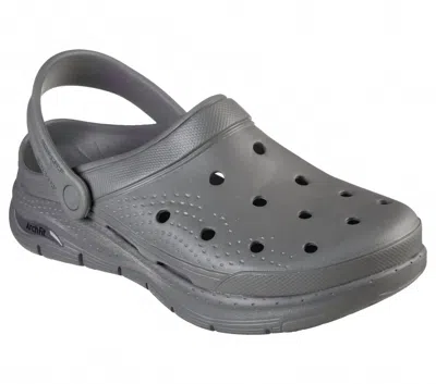 Skechers Men's Valiant Clog - Medium In Charcoal In Pink