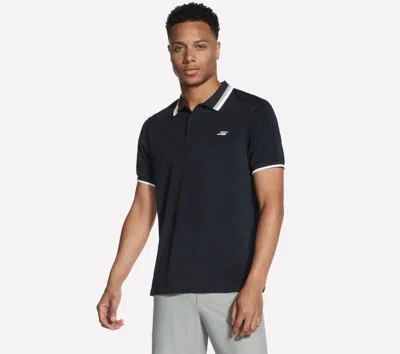 Skechers Men's Victory Classic Polo T-shirt In Black