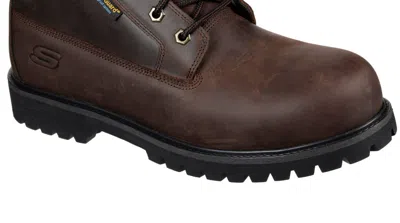 Skechers Men's Waterproof Work Boots In Brown
