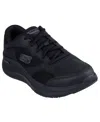 Skechers Men's Work: Arch Fit 2.0 Slip Resistant Casual Sneakers From Finish Line In Black