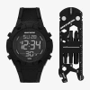 Skechers Mens Black 2-pc. Watch Boxed Set Sr8507 In Black