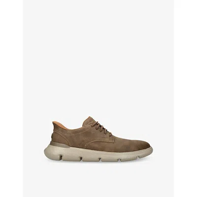 Skechers Mens  Garza Duran Leather Low-top Trainers In Brown