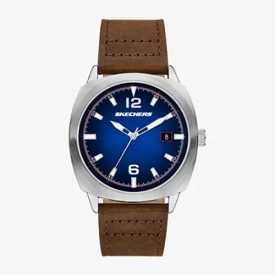 Skechers Mens Brown Leather Strap Watch Sr5273