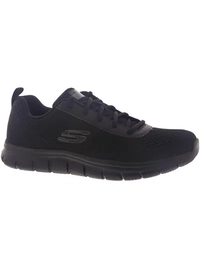 Skechers Mens Fitness Lace Up Casual And Fashion Sneakers In Black