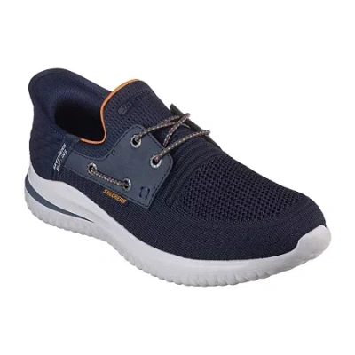 Skechers Mens Hands Free Slip-ins Delson Shoe In Blue