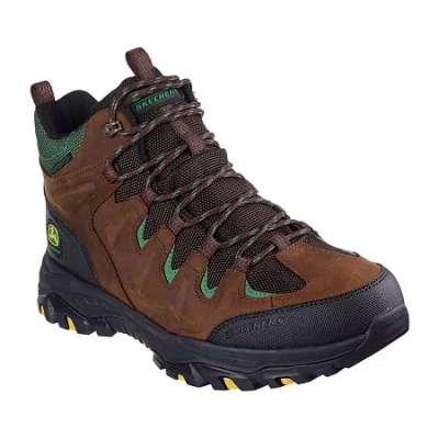 Skechers Mens John Deere Rickter Tasker Block Heel Work Boots In Brown