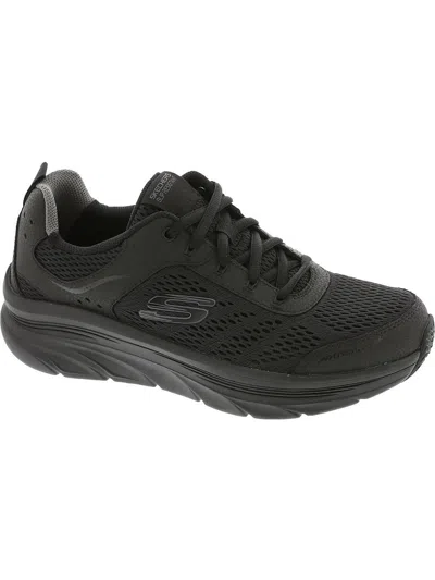 Skechers Mens Slip Resistant Lace Up Work & Safety Shoes In Black