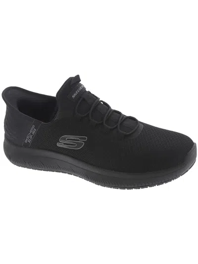Skechers Mens Slip Resistant Slip On Work & Safety Shoes In Black