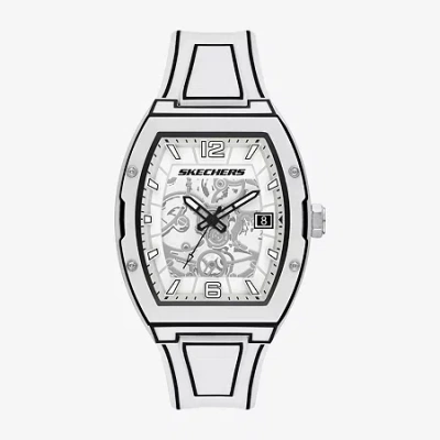 Skechers Mens White Strap Watch Sr5248 In Multi
