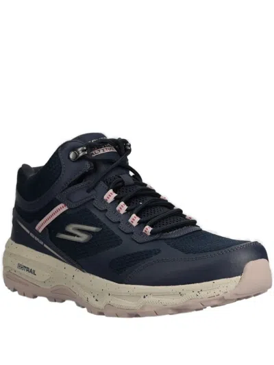 Skechers Mesh-panelled High-top Sneakers In Blue