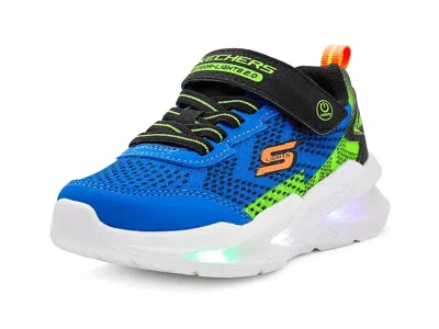 Skechers Meteor-lights 2.0 401490l (little Kid/big Kid) Boy's Shoes Blue/black: 10.5 Little Kid M