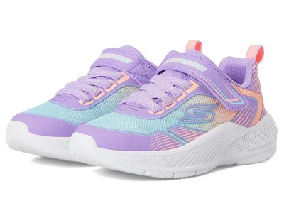 Skechers Microspec Advance - Oasis Point 303657l (little Kid/big Kid) Girls Shoes Lavendar/multi: 11 Little K In Purple