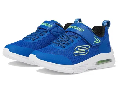 Skechers Microspec Max 403818l (little Kid/big Kid) Boy's Shoes Blue/lime : 2.5 Little Kid M, Synthetic