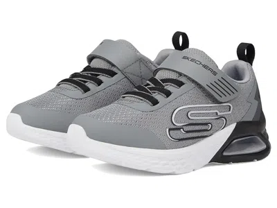 Skechers Microspec Max Ii 403932l (little Kid/big Kid) Boy's Shoes Grey/black : 4.5 Big Kid M In Gray