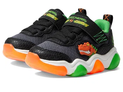 Skechers Kids' Mighty Glow 2.0 (toddler) Boys Shoes Black/orange : 8 Toddler M, Synthetic/textile